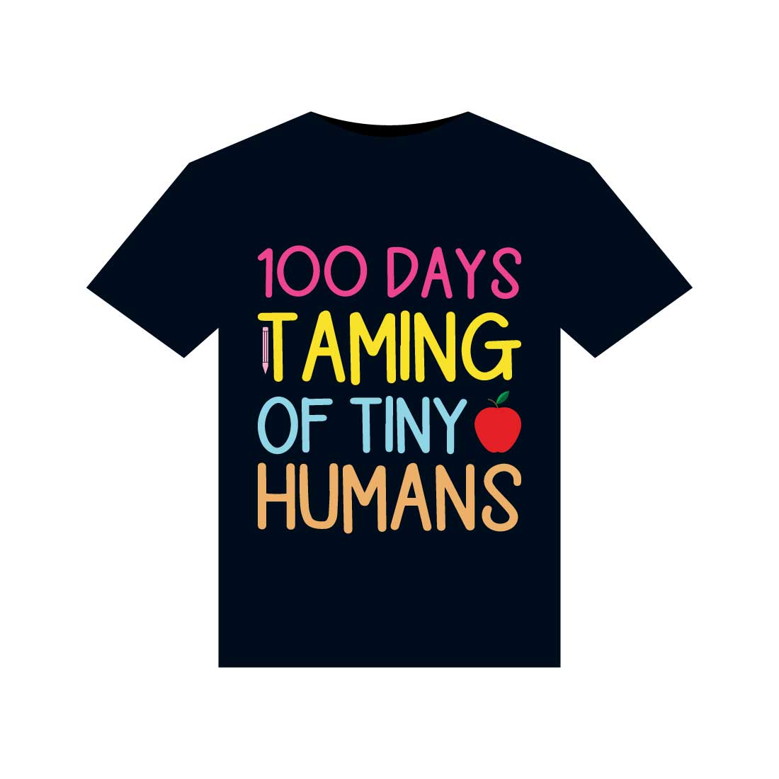 100 Days Of School T-Shirts Design preview image.