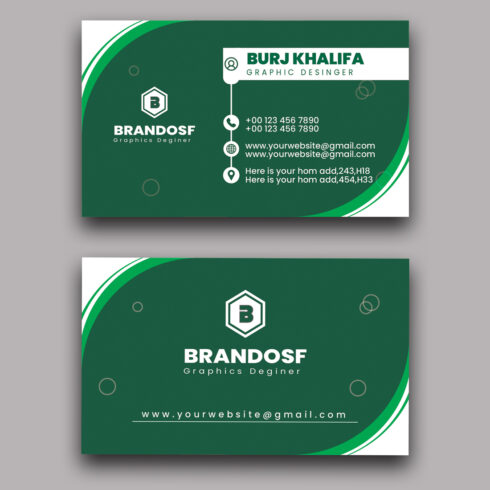 Corporate Business Card design cover image.