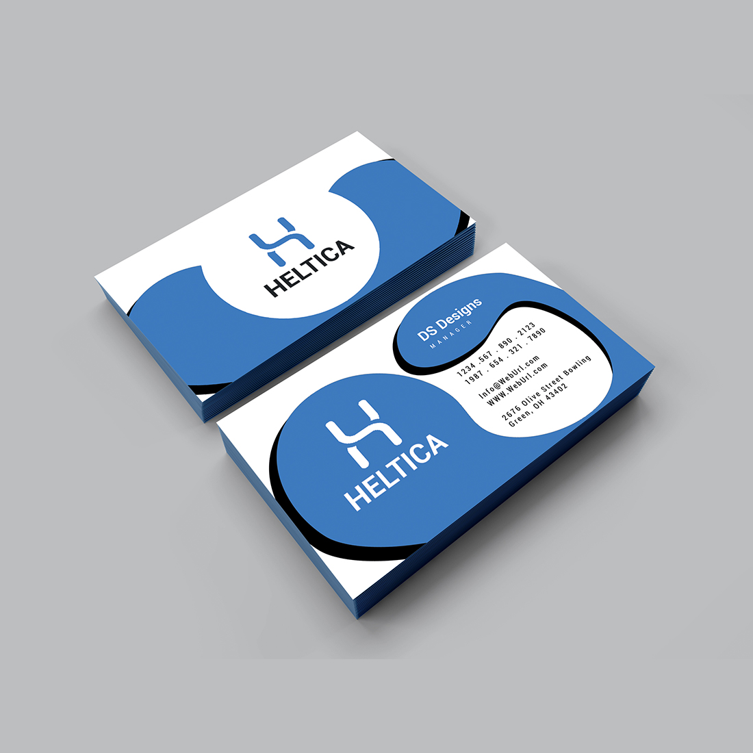 Modern business card design preview image.