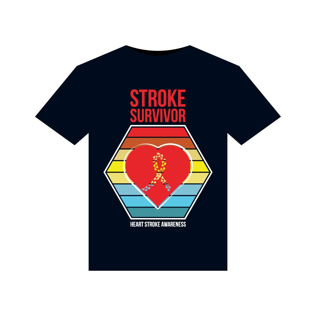 Heart Disease Warrior Illustrations For Print-Ready T-Shirts Design cover image.