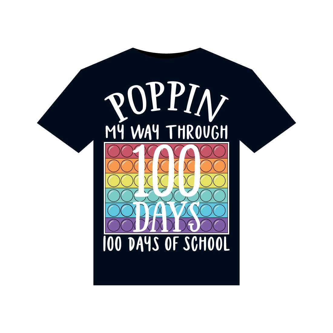 100 Days Of School T-Shirts Design preview image.