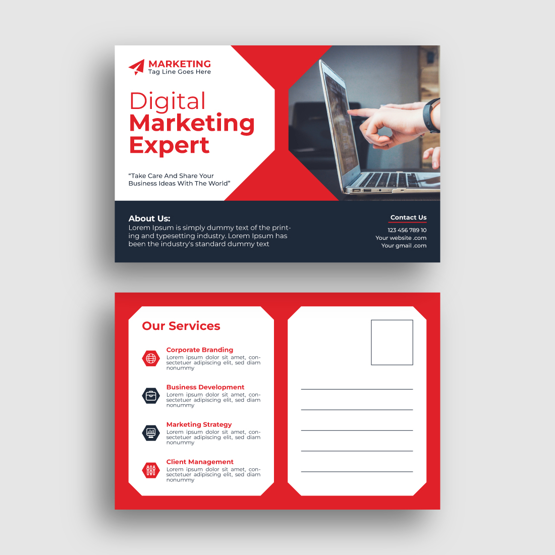 02: digital marketing postcard design templates cover image.
