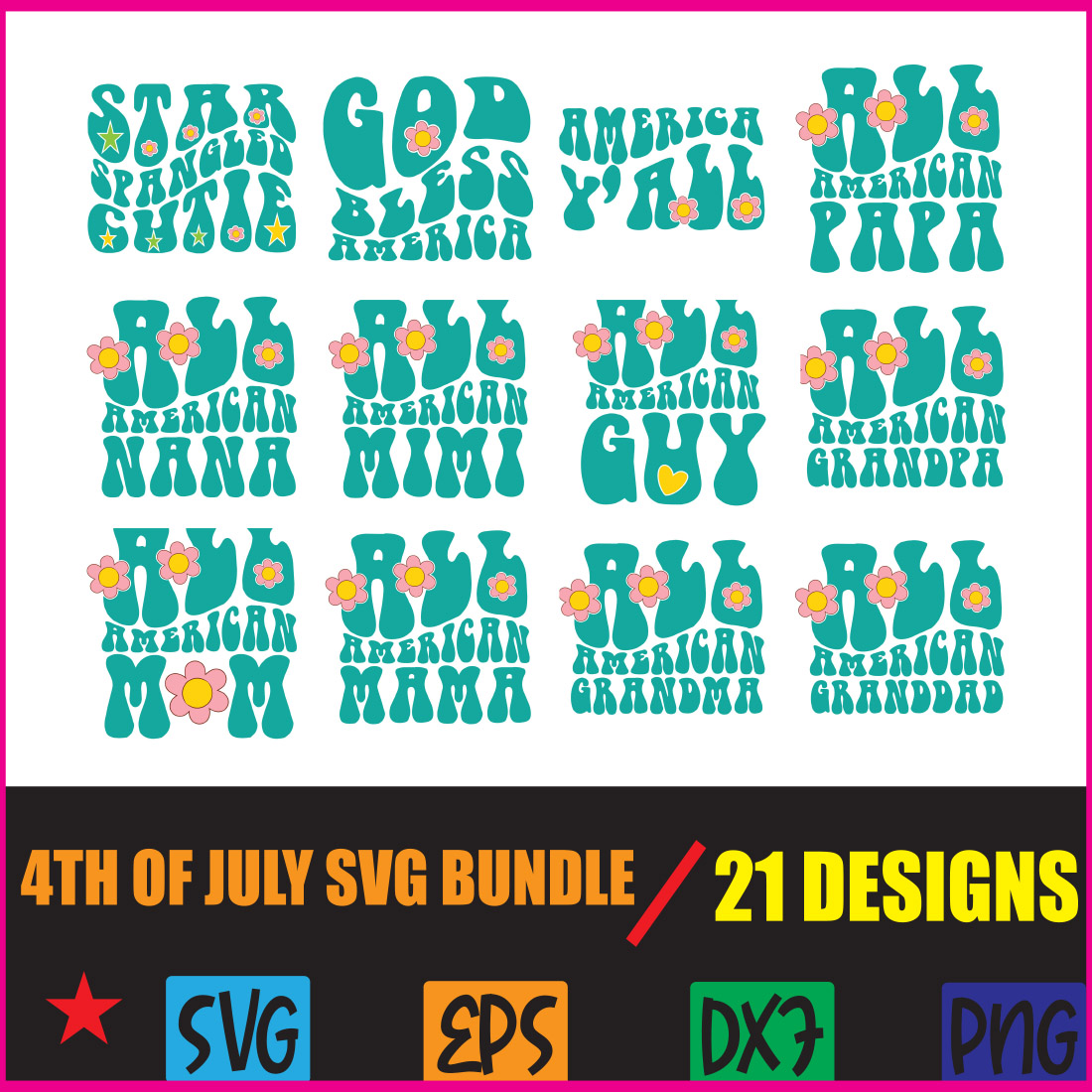 4th of July Svg Bundle preview image.