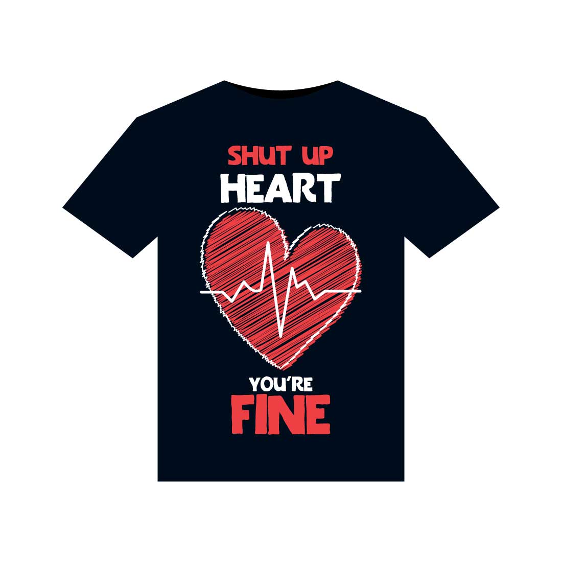 Heart Disease Warrior Illustrations For Print-Ready T-Shirts Design preview image.