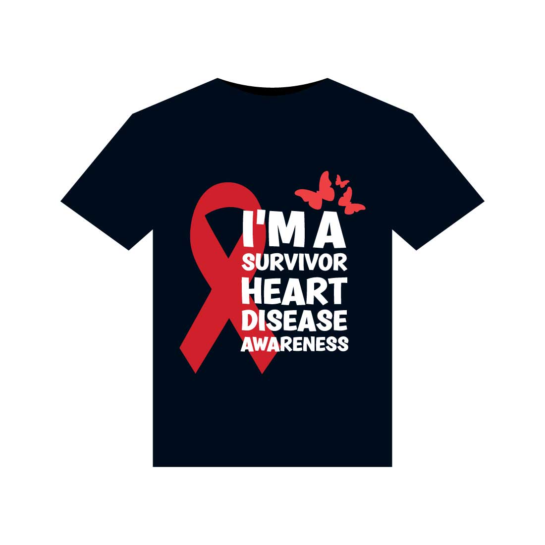 Heart Disease Warrior Illustrations For Print-Ready T-Shirts Design preview image.