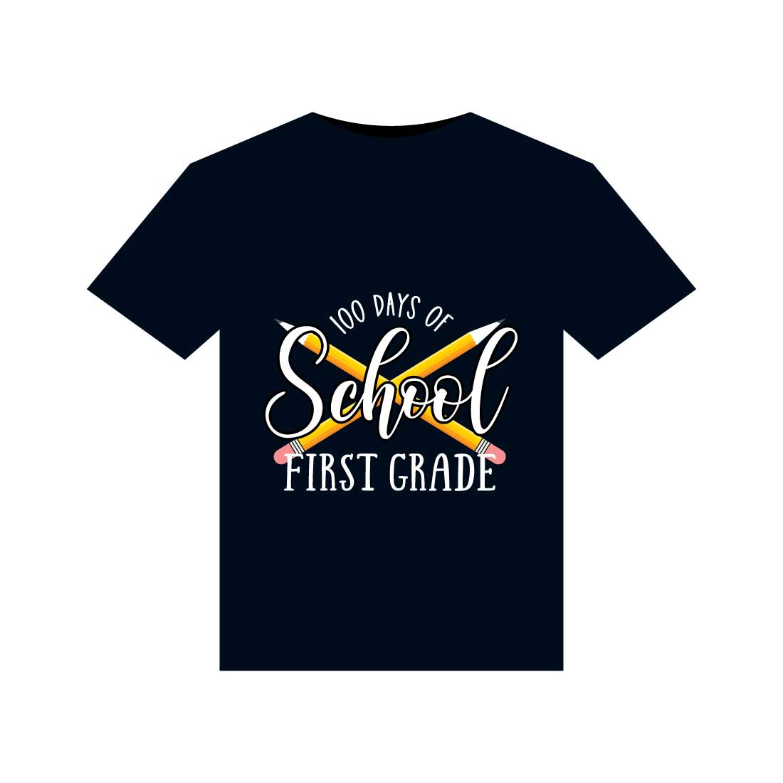 100 days of school T-Shirts design cover image.