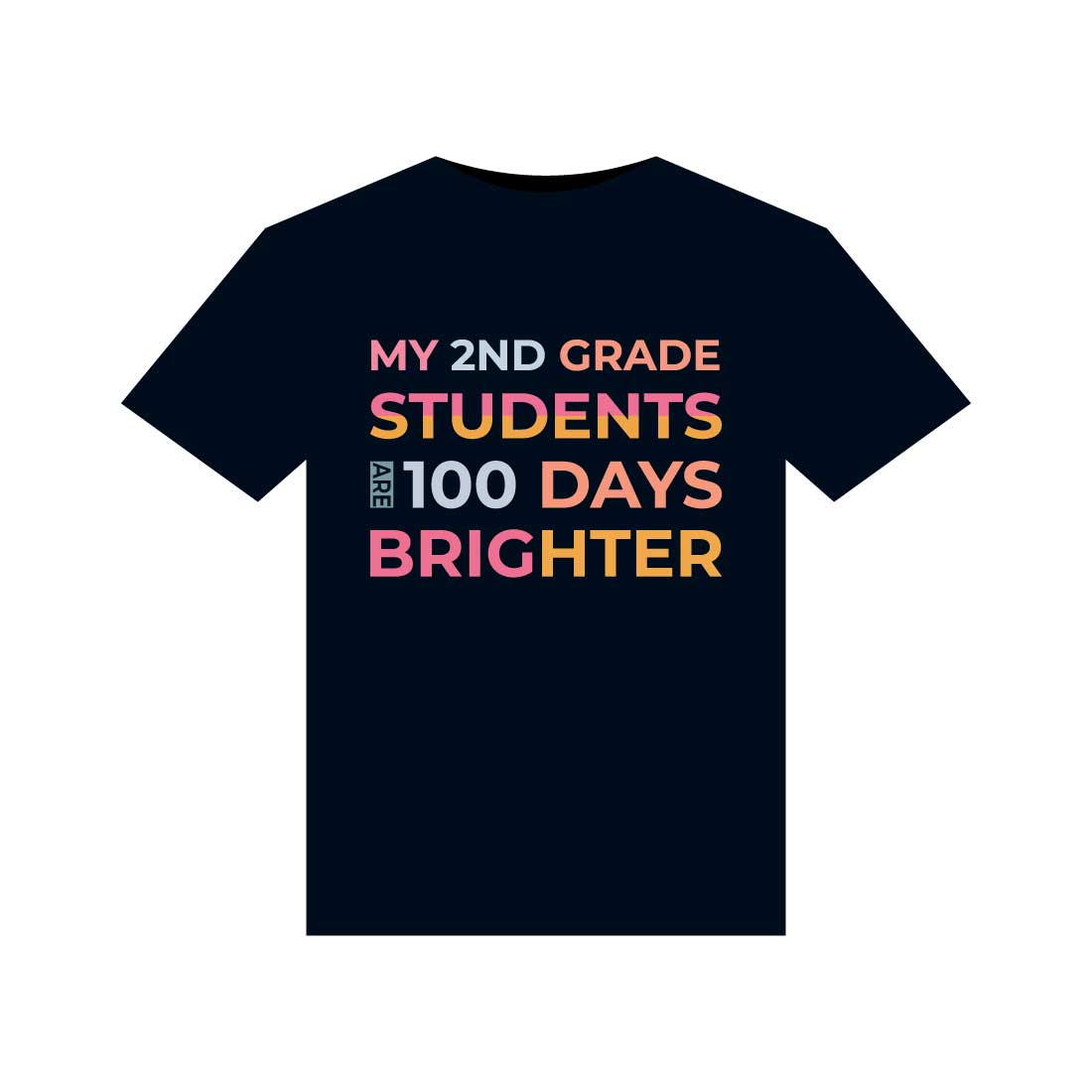 100 Days Of School T-Shirts Design preview image.