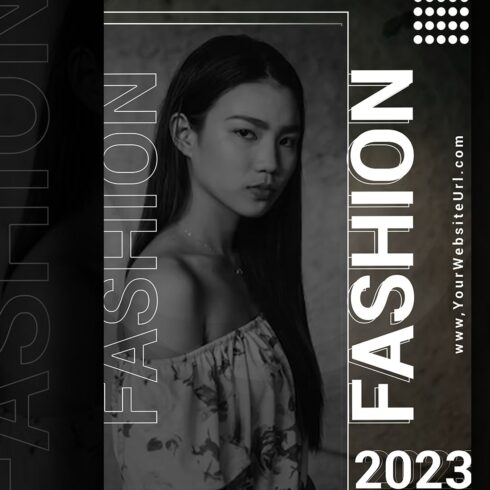 Fashion poster design cover image.