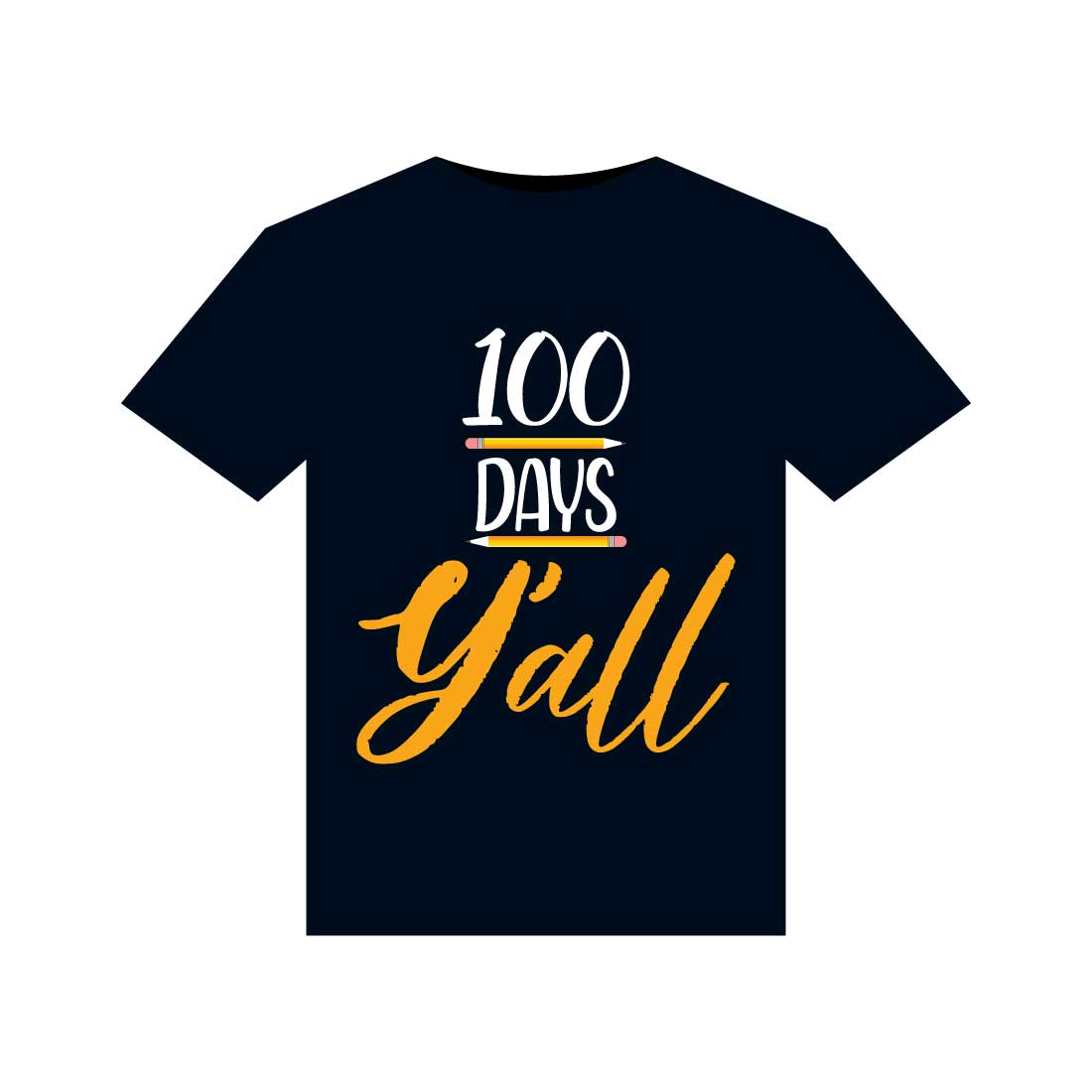 100 Days Of School T-Shirts Design preview image.