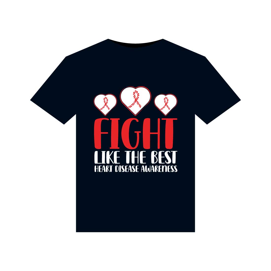 Heart Disease Warrior Illustrations For Print-Ready T-Shirts Design preview image.