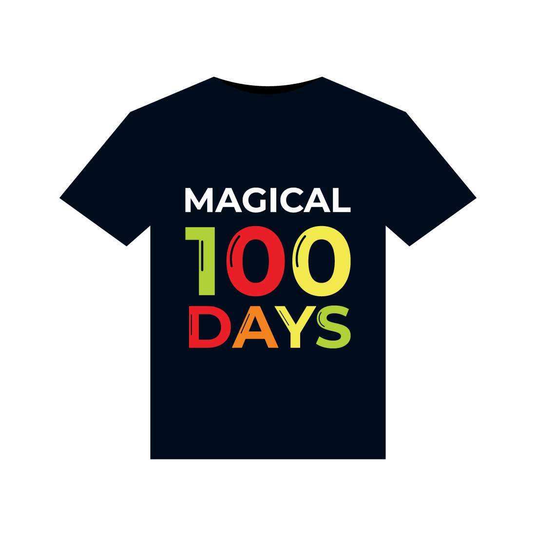 100 Days Of School T-Shirts Design preview image.