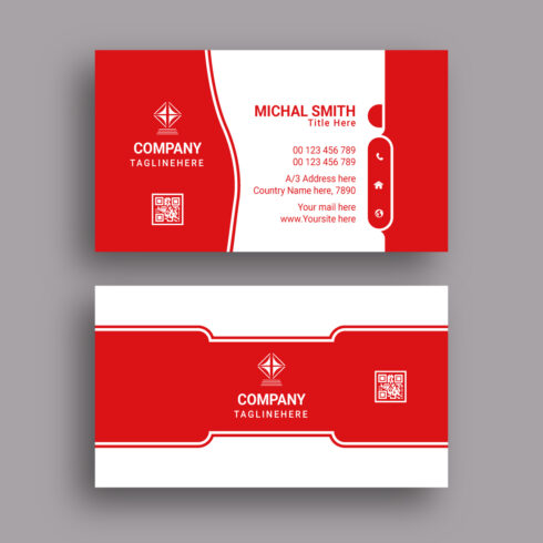 Two professional business card design templates cover image.