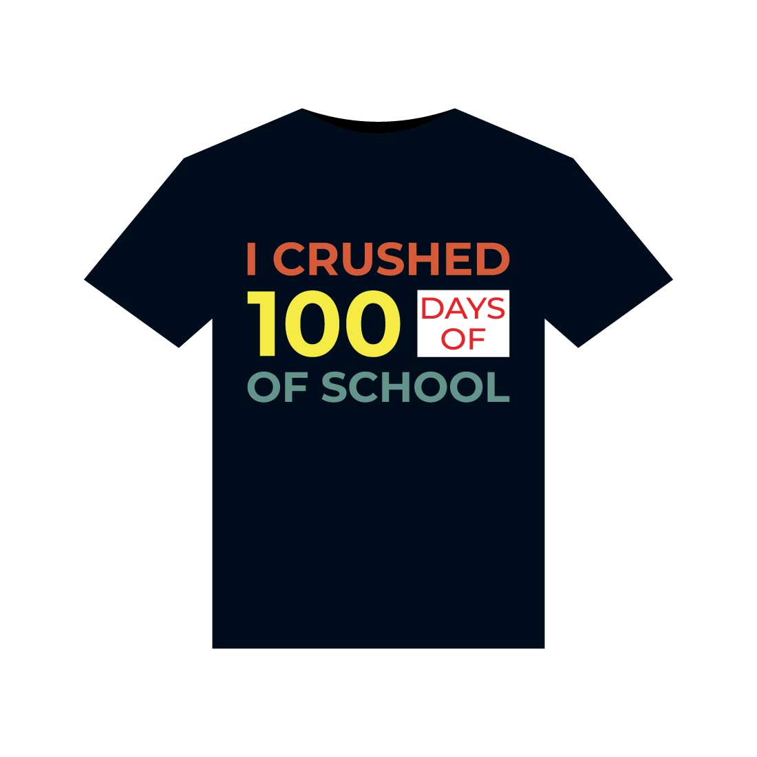 100 Days Of School T-Shirts Design preview image.