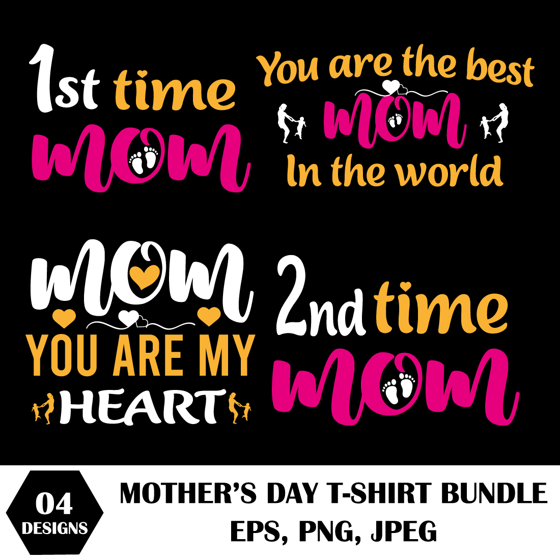 Mother's day t-shirt bundle cover image.