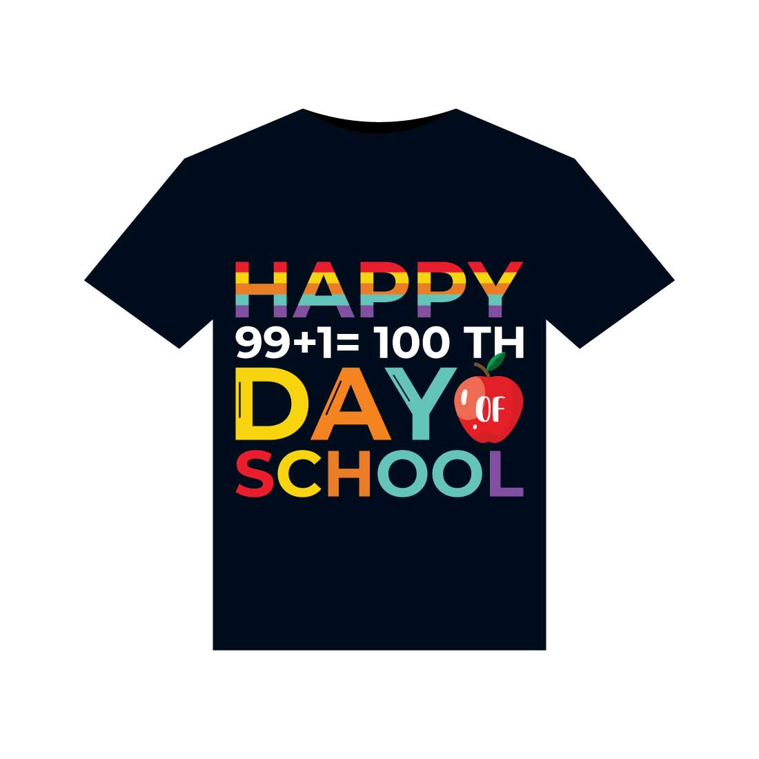 100 Days Of School T-Shirts Design cover image.