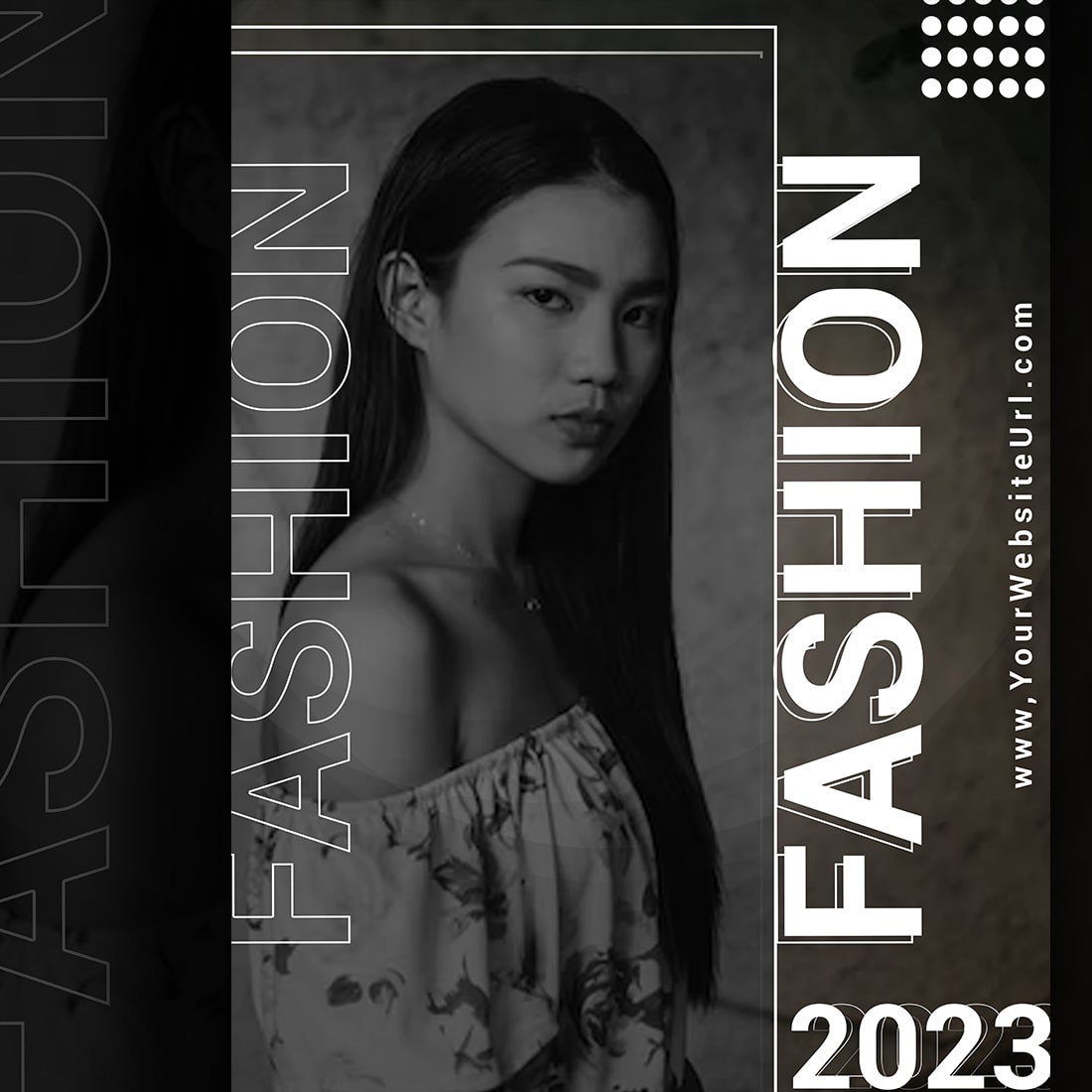 Fashion poster design preview image.