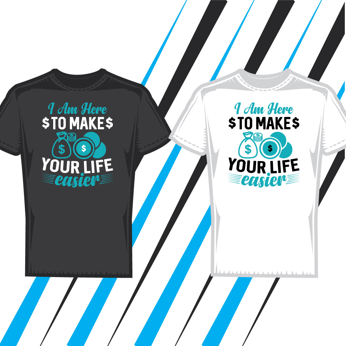 I Am Here To Make your Life Easier Personal Accountant T shirt Design preview image.