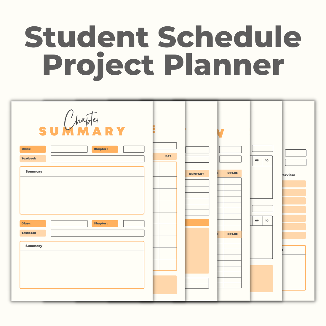 Student Schedule Project Canva Planner cover image.