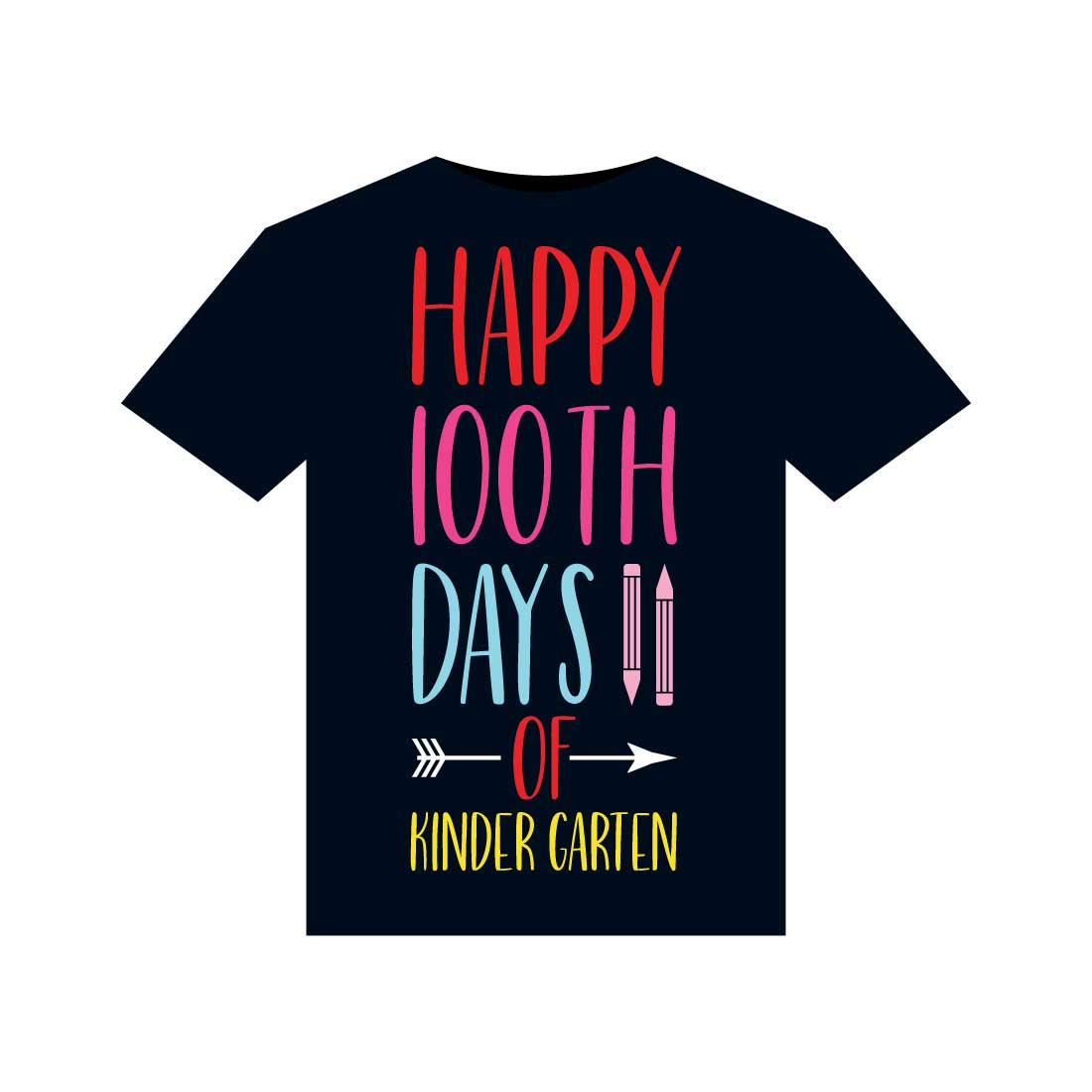 100 Days Of School T-Shirts Design preview image.