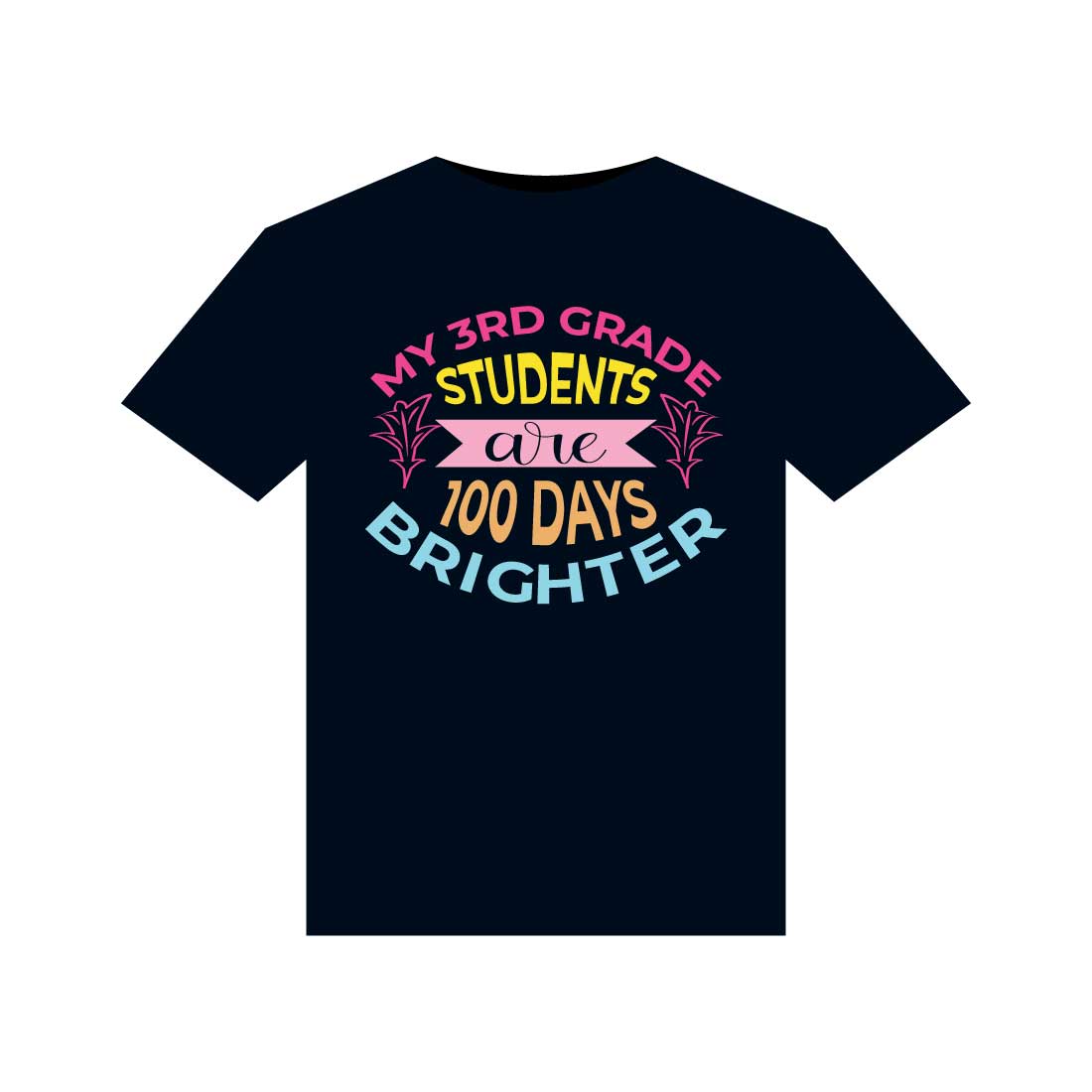 100 Days Of School T-Shirts Design preview image.