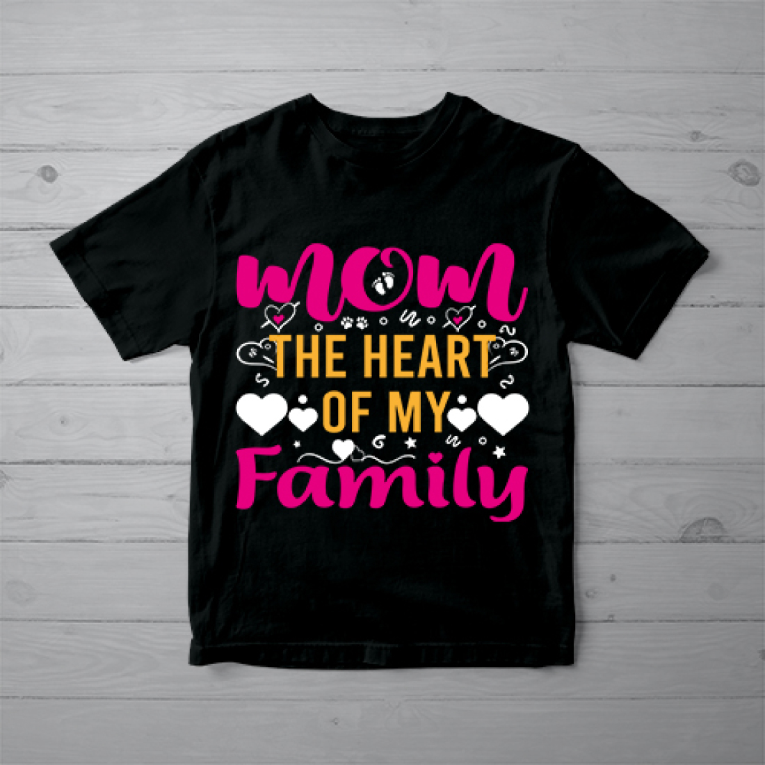 Mom the heart of my family Mother's Day t-shirt Mom t-shirt cover image.