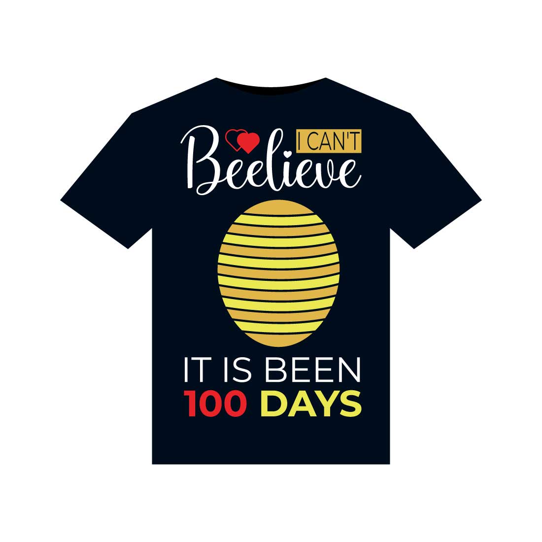 100 Days Of School T-Shirts Design preview image.