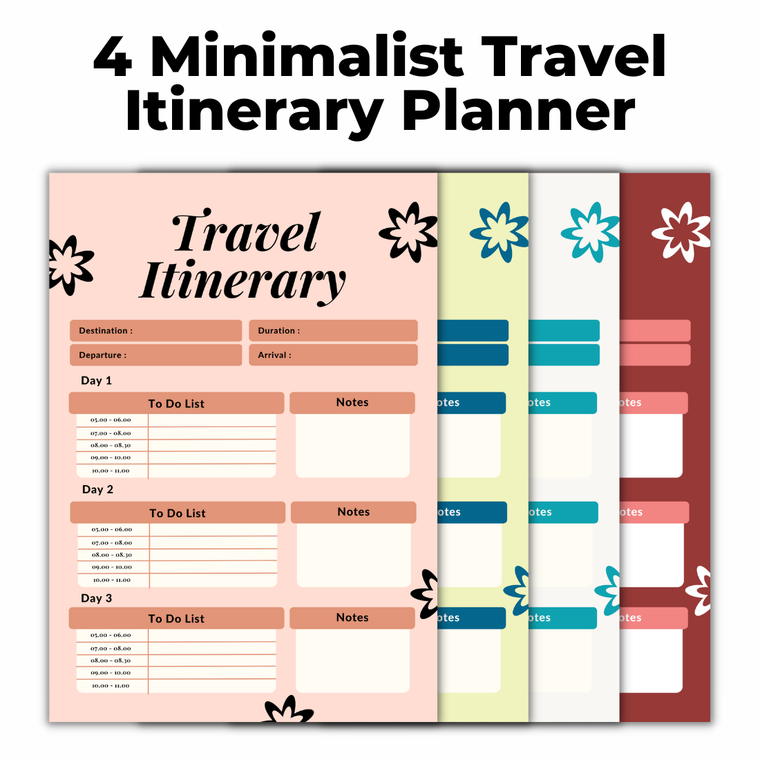 simplistic travel plan Template