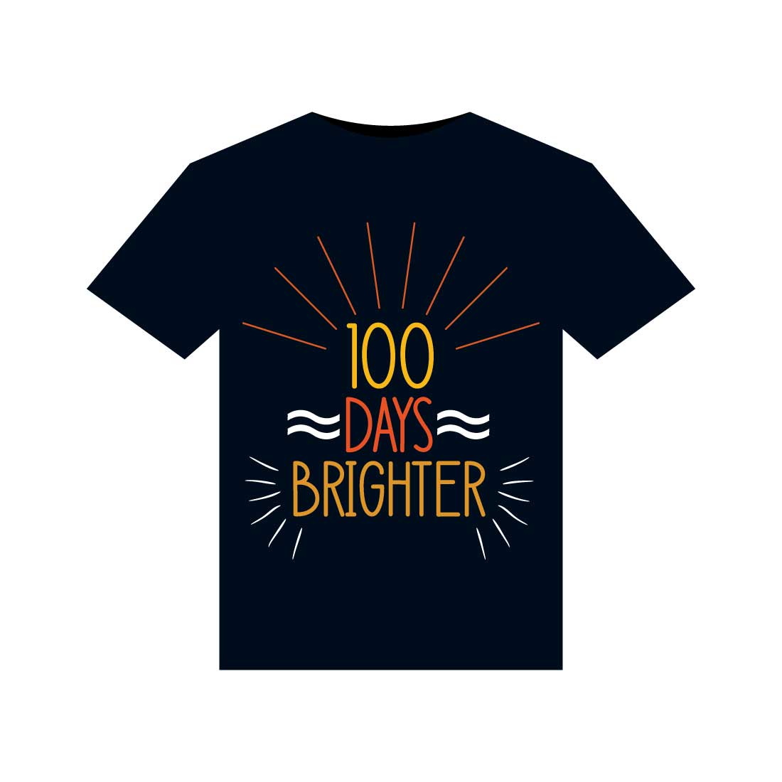 100 Days Of School T-Shirts Design preview image.