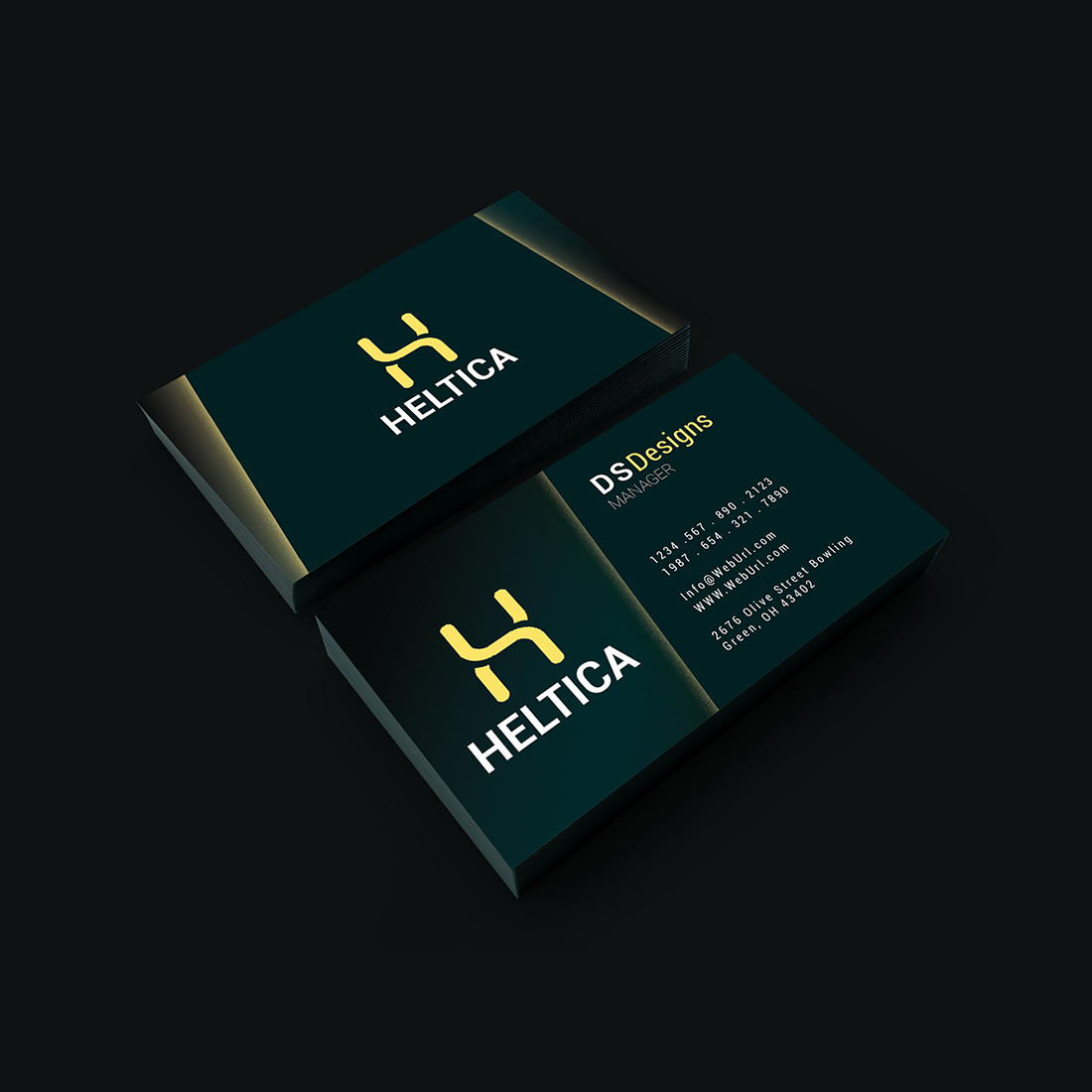 Luxury business card design preview image.