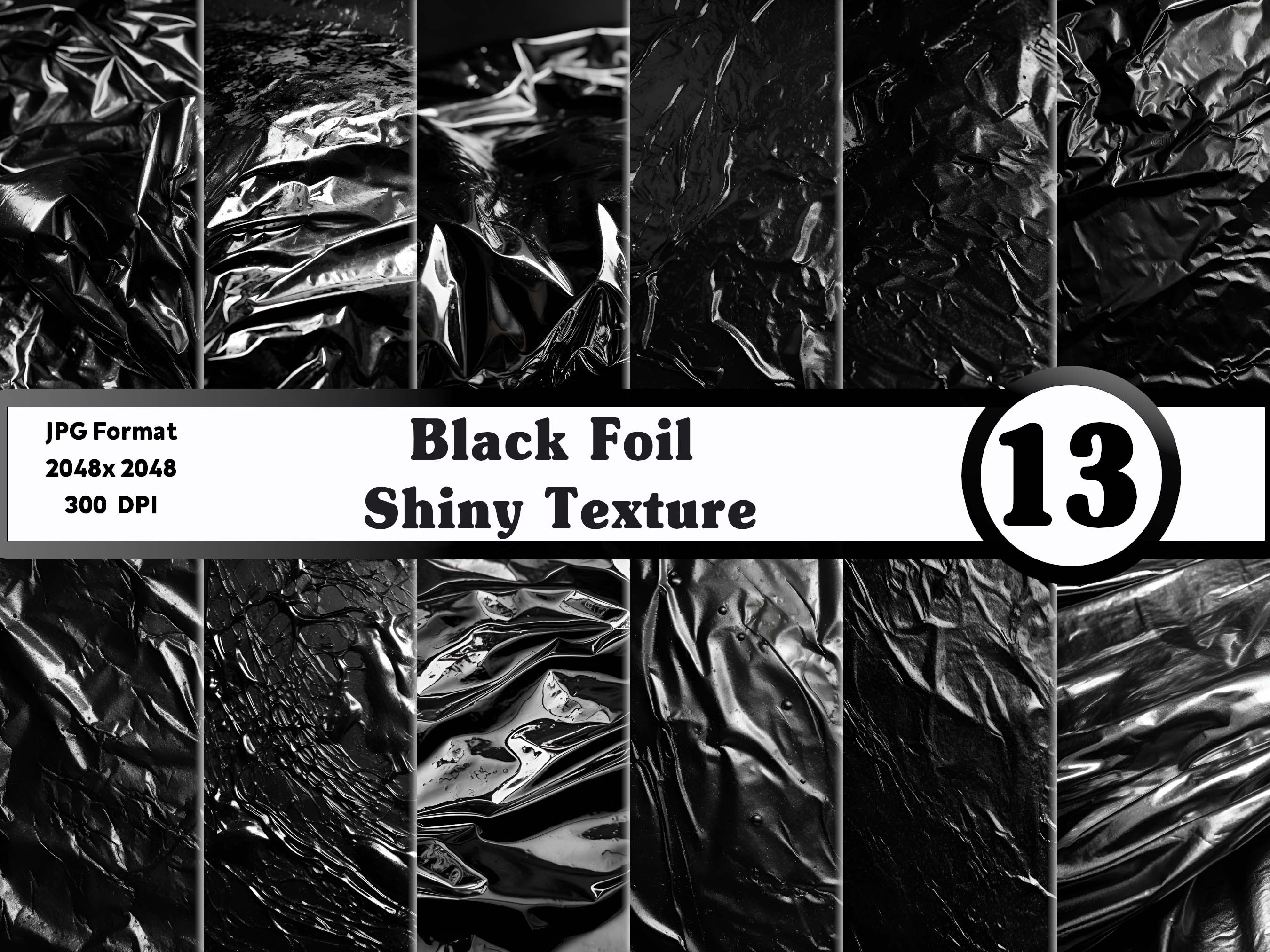 Black Foil Shiny Textures pinterest preview image.