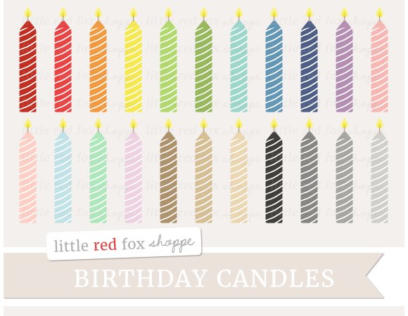 happy birthday candles clipart