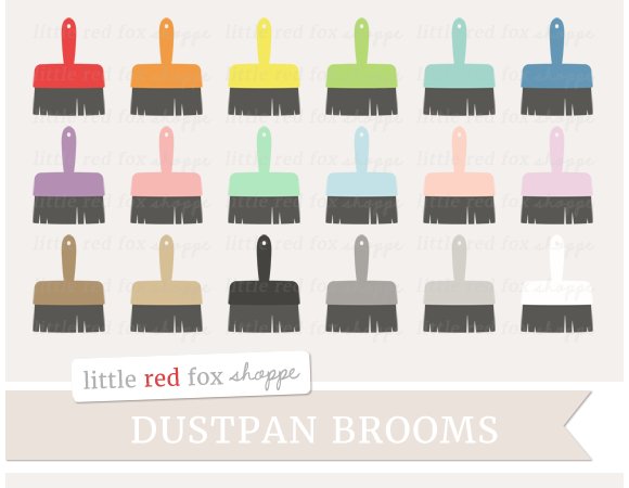 Dustpan Broom Clipart cover image.