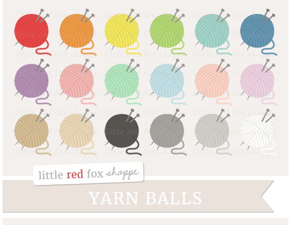 Yarn Ball Clipart cover image.
