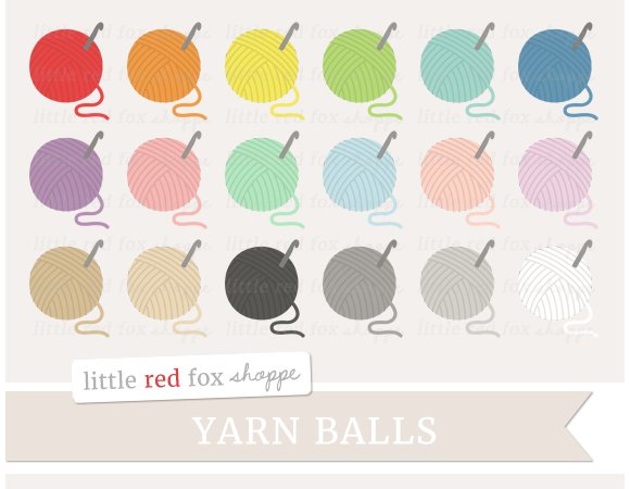 Yarn Ball Clipart cover image.