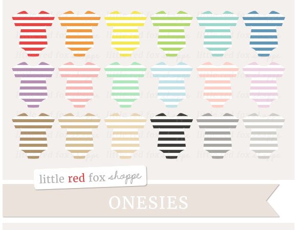 Striped Onesie Clipart cover image.