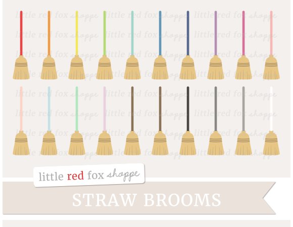 Straw Broom Clipart cover image.