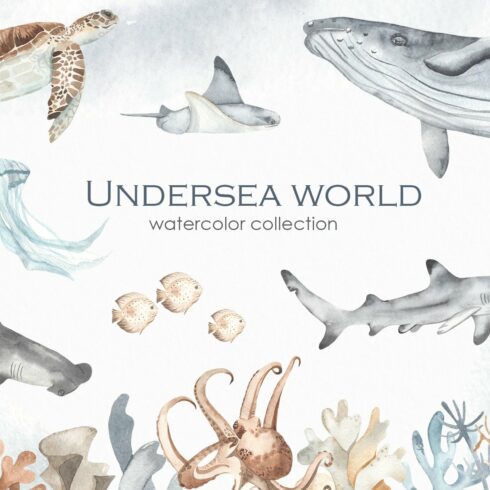 Undersea world Watercolor cover image.