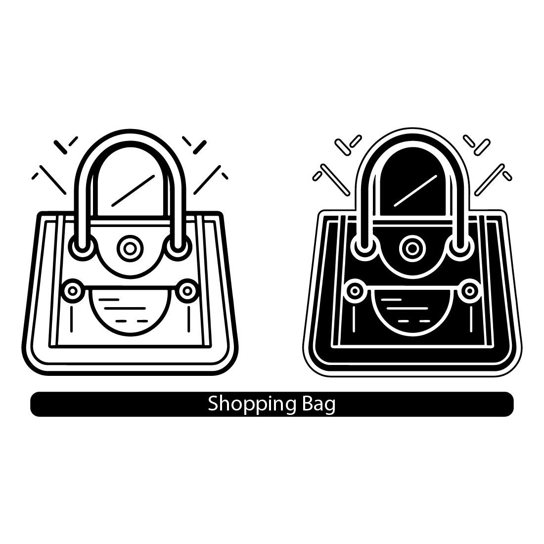 Waist bag icon outline Royalty Free Vector Image