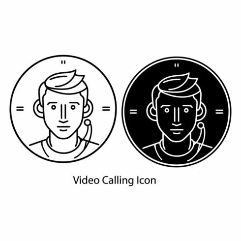 Video calling icon outline style Simple Set of Video Conference Related Vector Line Icons cover image.