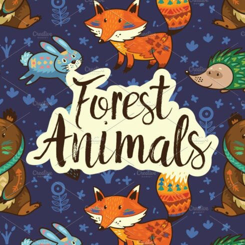 Forest animals pattern cover image.