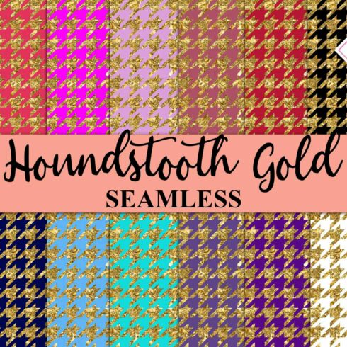 Gold Glitter Houndstooth cover image.