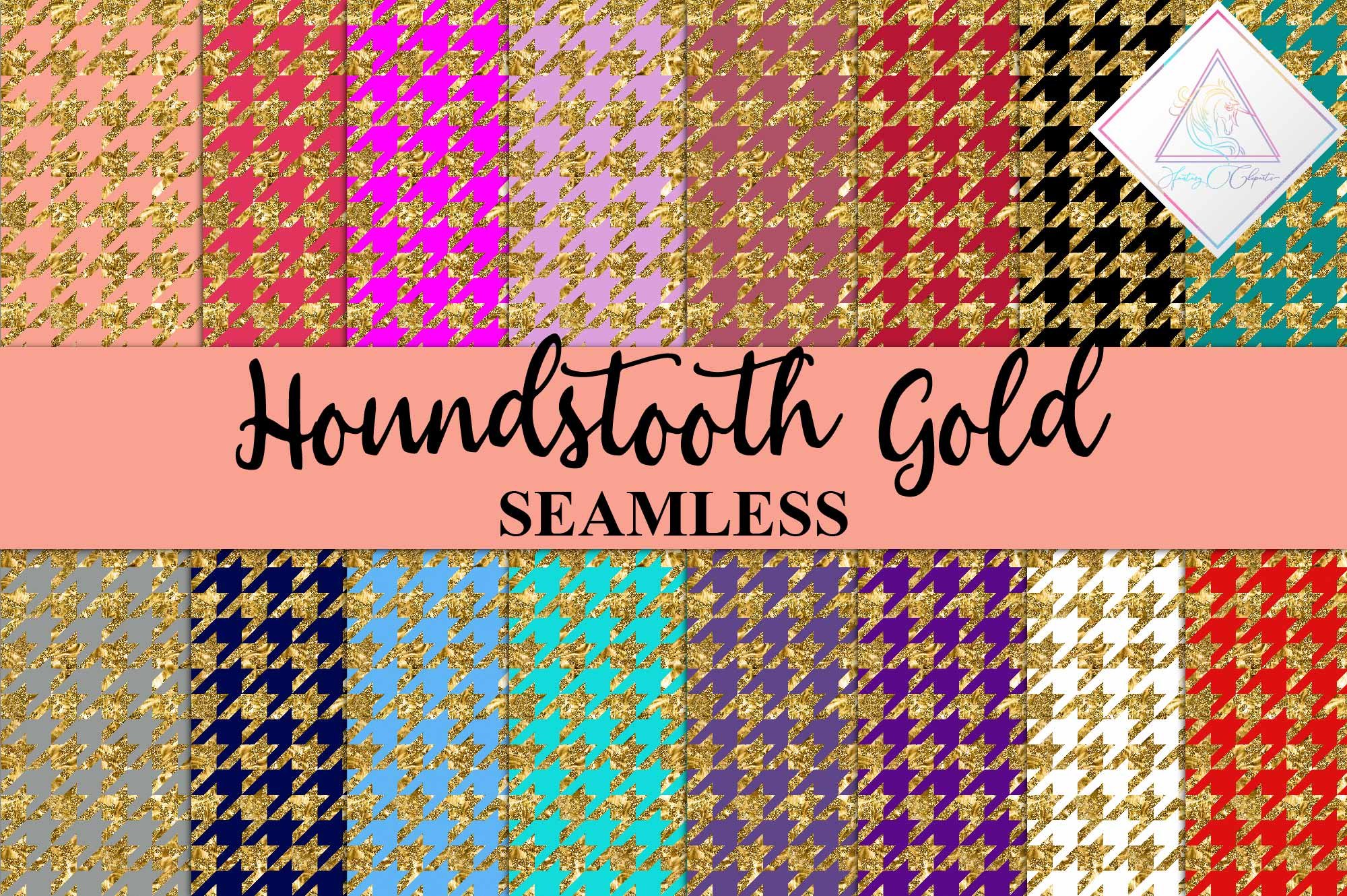 Gold Glitter Houndstooth cover image.