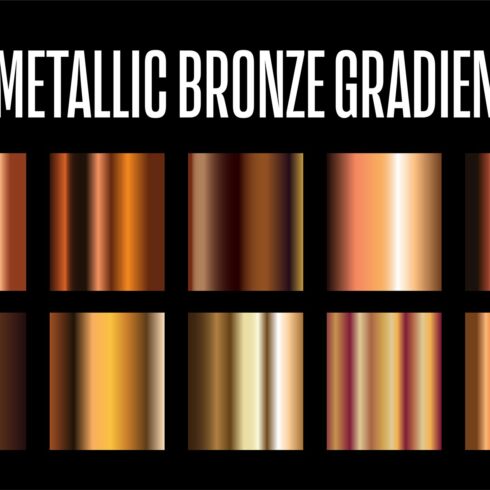 10 Bronze Metallic Gradients .AI cover image.
