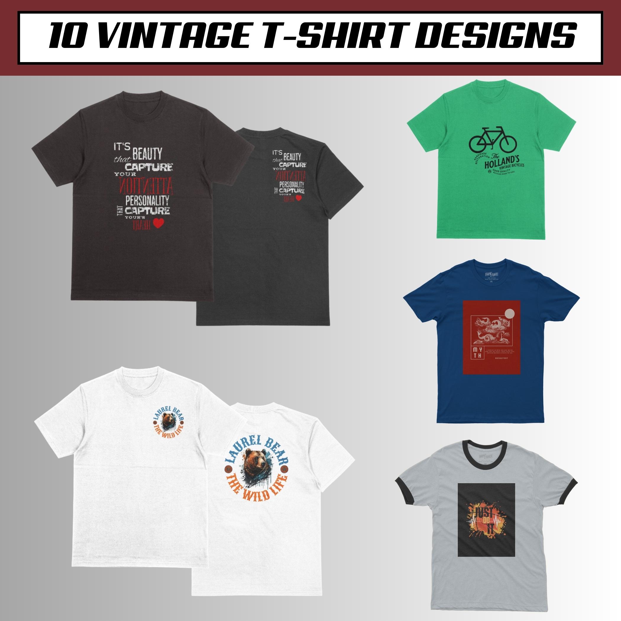 Retro Vintage T-Shirt Design Bundle Graphic by T-Shirt Design