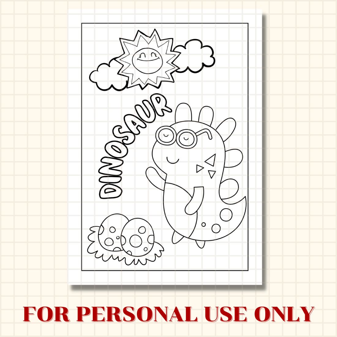 Free Animal Coloring Page preview image.