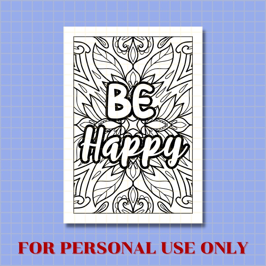 FREE MOTIVATION QUOTE COLORING PAGE preview image.