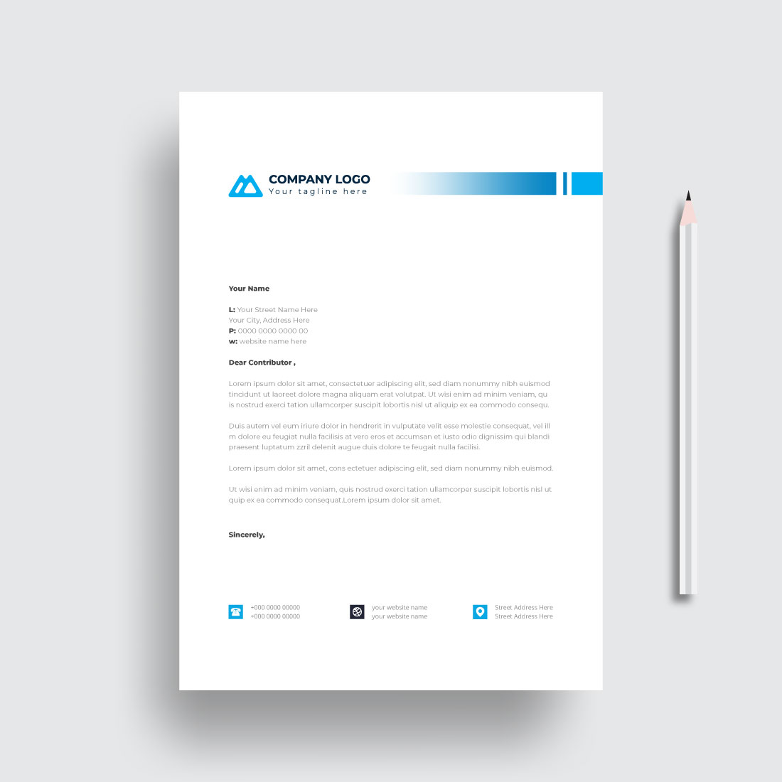 letterhead business corporate template design cover image.