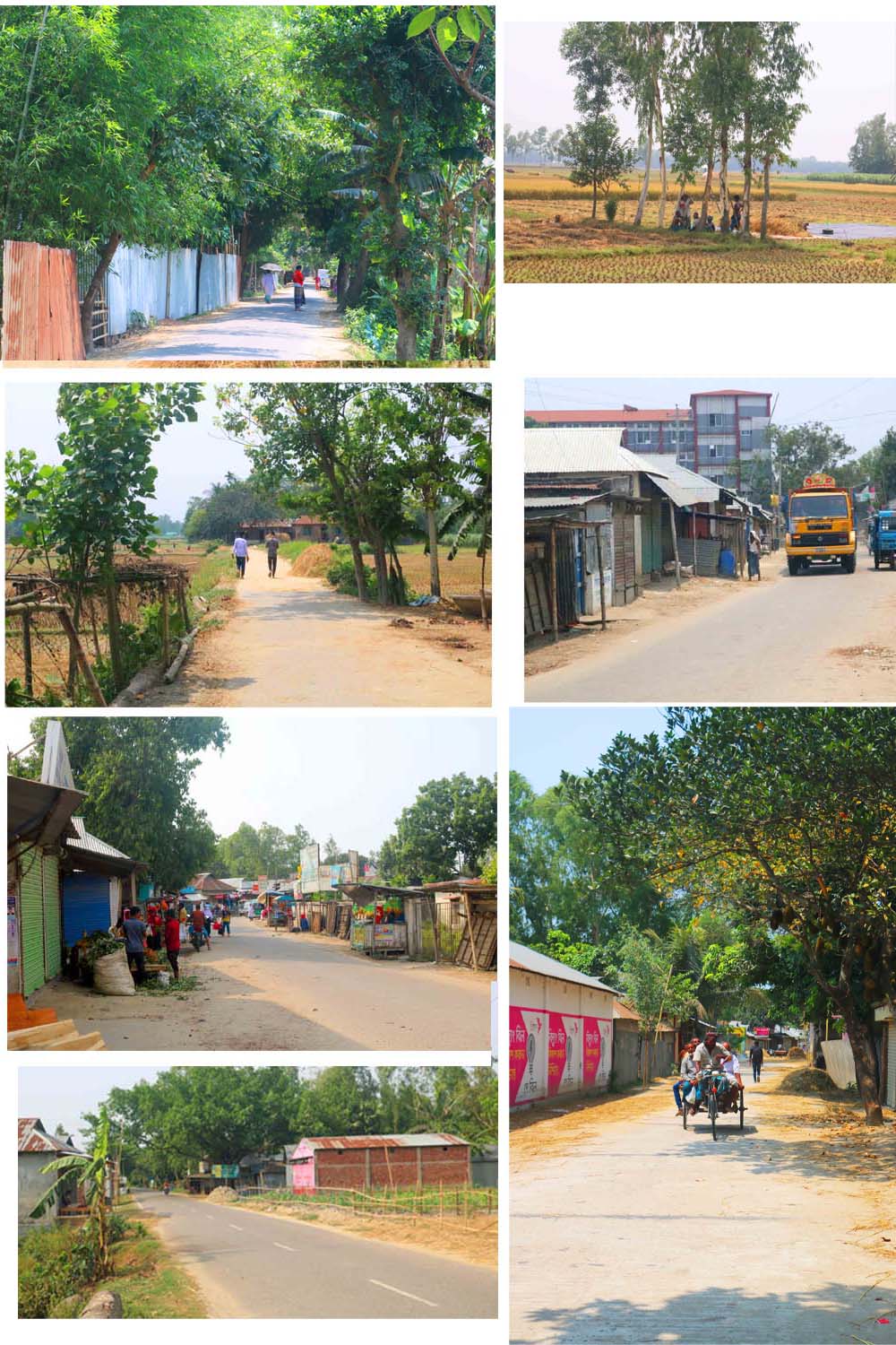 village, people & roads stock photos in Bangladesh pinterest preview image.