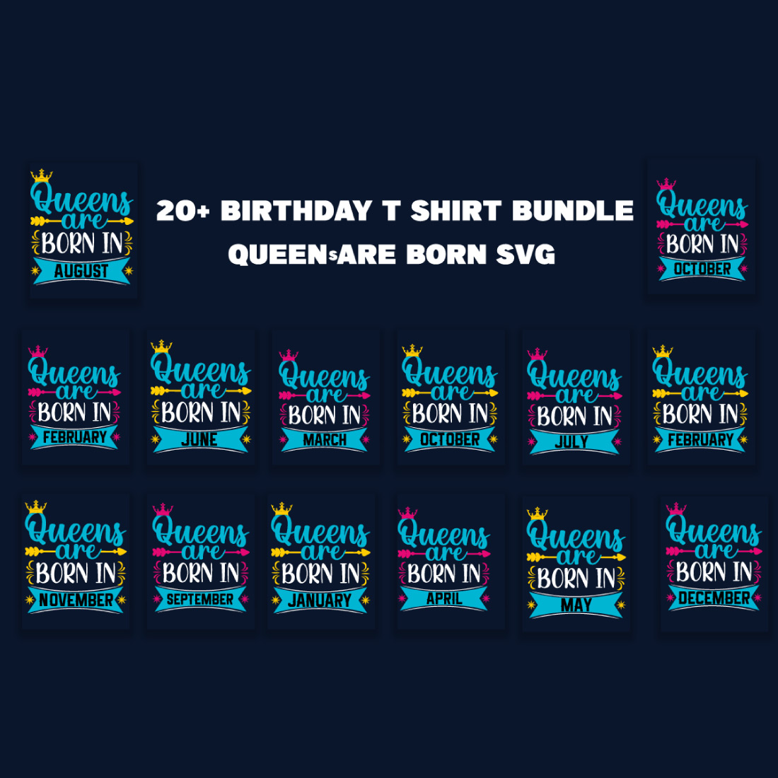 Birthday T-Shirt Bundle preview image.