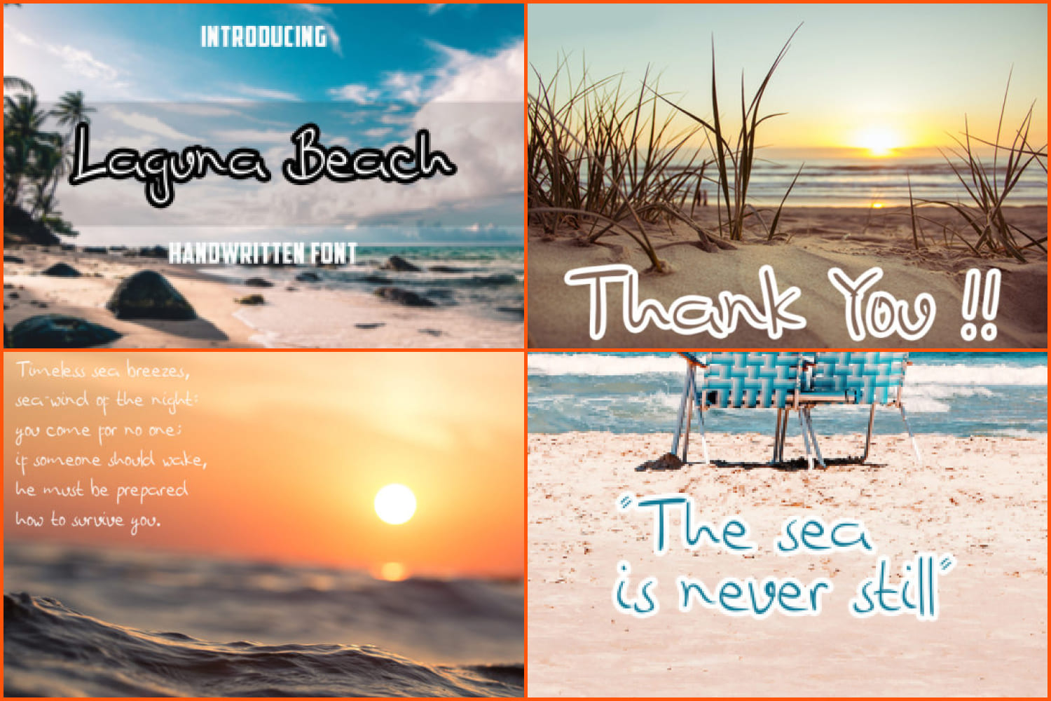 Collage of photos of beaches with text on them.